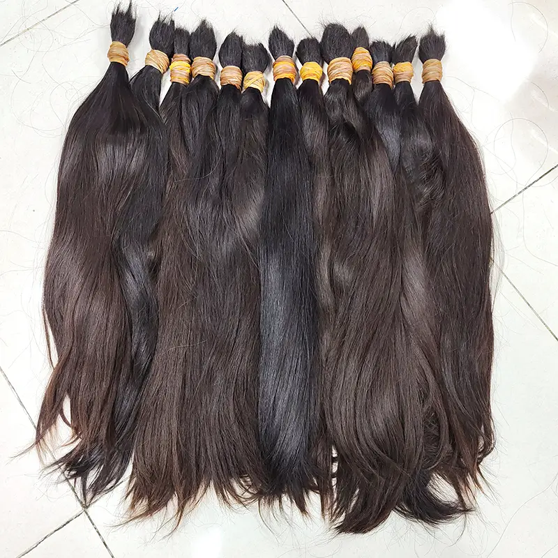 No Weft Unprocessed Vietnamese Human Hair Extensions Hair Bulk Human Hair Bulk Braiding Hair 100% Natural Human 12-30 Inches