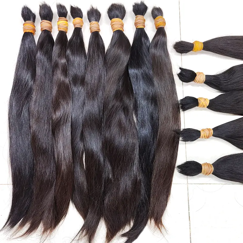 No Weft Unprocessed Vietnamese Human Hair Extensions Hair Bulk Human Hair Bulk Braiding Hair 100% Natural Human 12-30 Inches