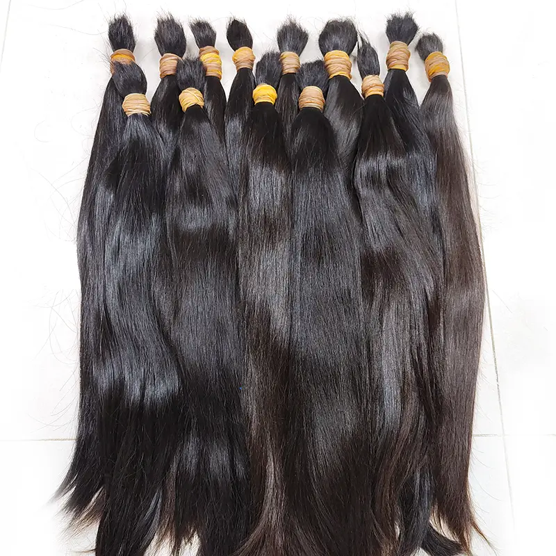 No Weft Unprocessed Vietnamese Human Hair Extensions Hair Bulk Human Hair Bulk Braiding Hair 100% Natural Human 12-30 Inches