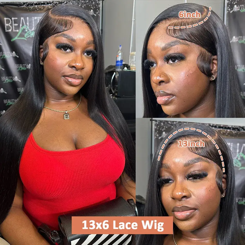 Bone Straight Glueless Wigs Human Hair 13x6 Lace Front Wigs Human Hair Pre Plucked Brazilian Transparent Wigs For Black Women