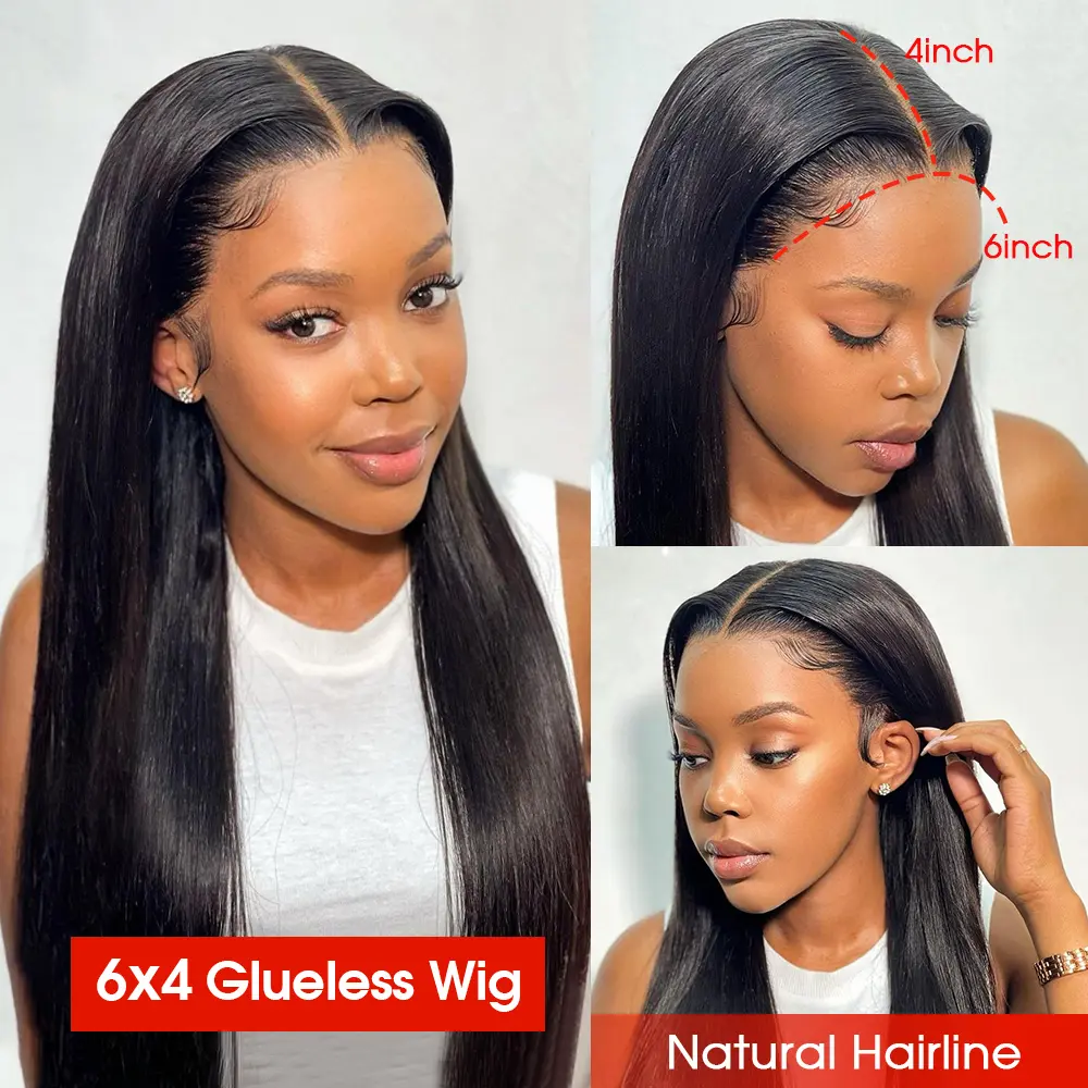 Bone Straight Glueless Wigs Human Hair 13x6 Lace Front Wigs Human Hair Pre Plucked Brazilian Transparent Wigs For Black Women