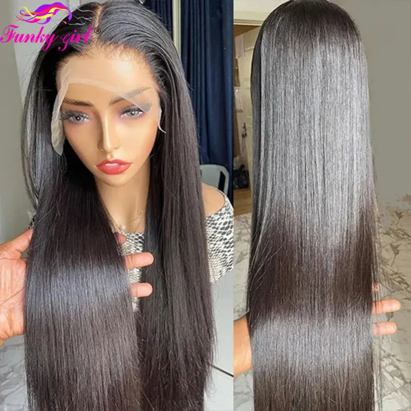 Straight Lace Frontal Wig Human Hair Brazilian Bone Straight Transparent Lace Front Human Hair Wigs For Women Remy Hair Lace Wig