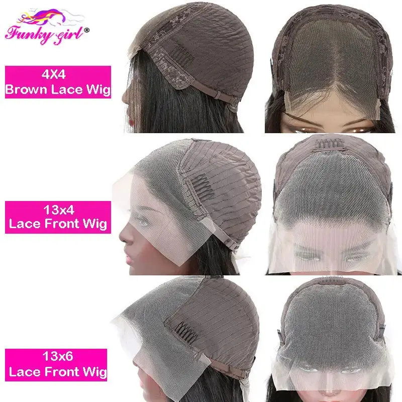 Straight Lace Frontal Wig Human Hair Brazilian Bone Straight Transparent Lace Front Human Hair Wigs For Women Remy Hair Lace Wig