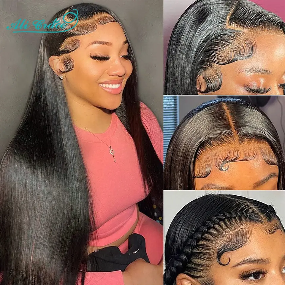 AliGrace 5x5 HD Lace Closure Wigs Straight Remy Human Hair Wigs Pre-Plucked With Baby Hair HD Lace Closure Wigs For Women