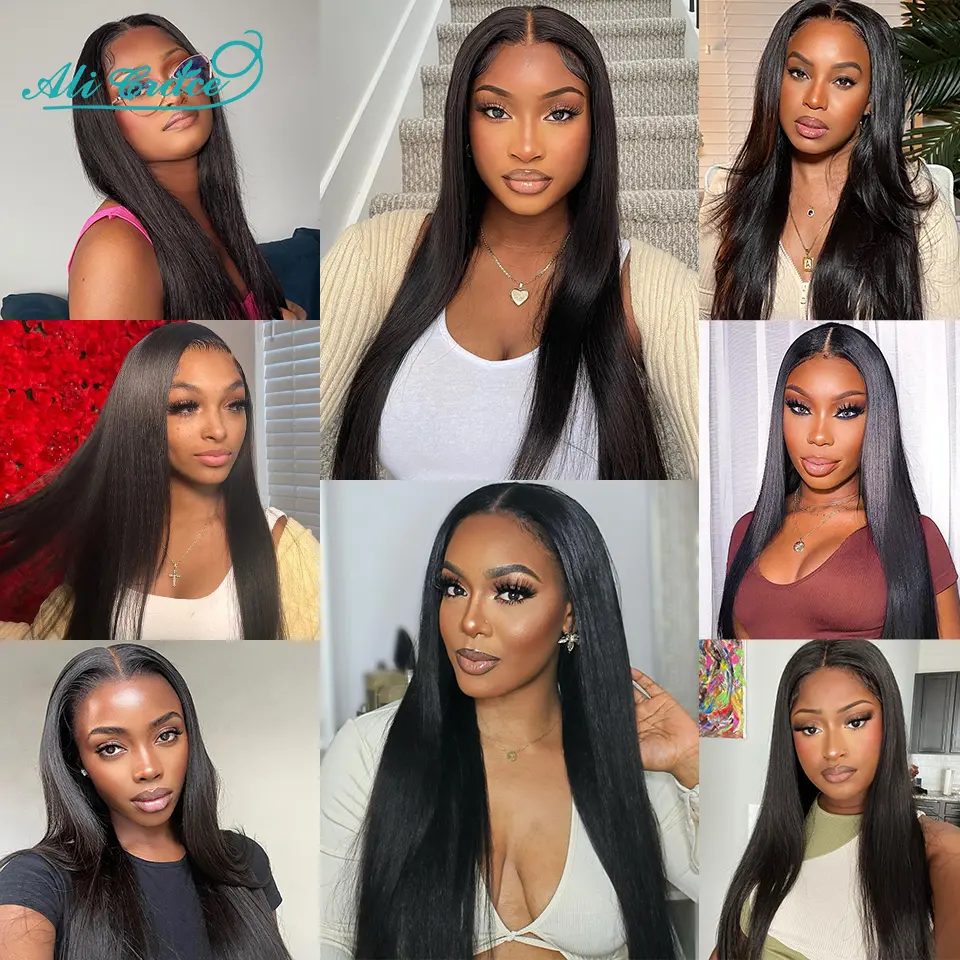 AliGrace 5x5 HD Lace Closure Wigs Straight Remy Human Hair Wigs Pre-Plucked With Baby Hair HD Lace Closure Wigs For Women