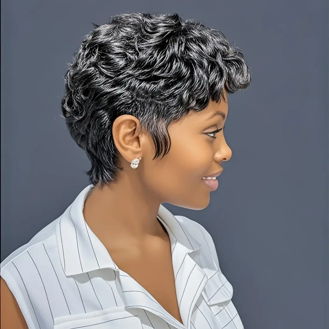 Human Hair Wig Pixie Cut Wig Short Bob Curly Pre Plucked 13x4 Lace Front Wigs Human Hair