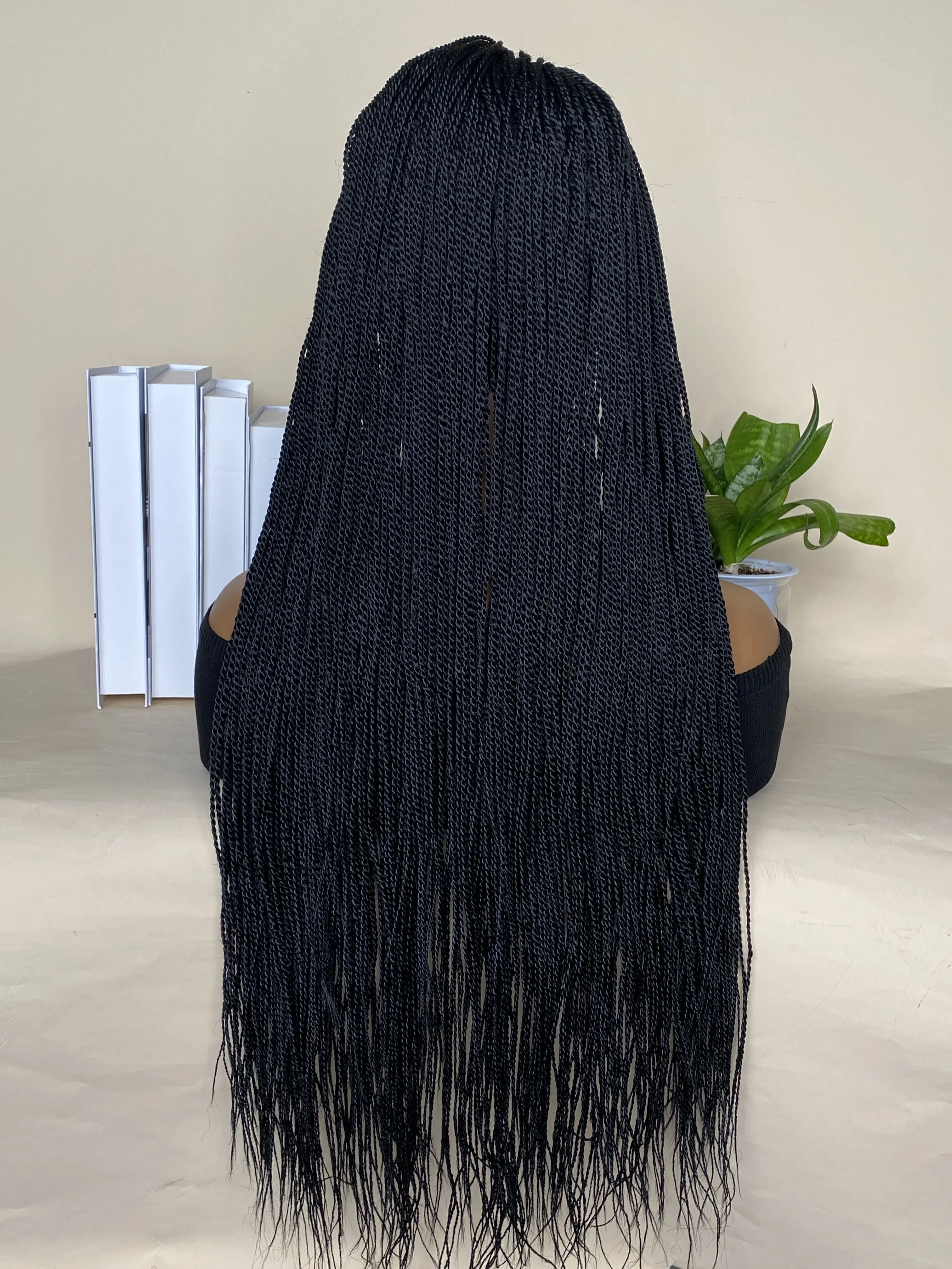 30 Inches Box Braids Synthetic Lace Wig Heat Resistant Fiber Hair Lace Front Braided Wigs for Afro Black Women Cornrow Wigs