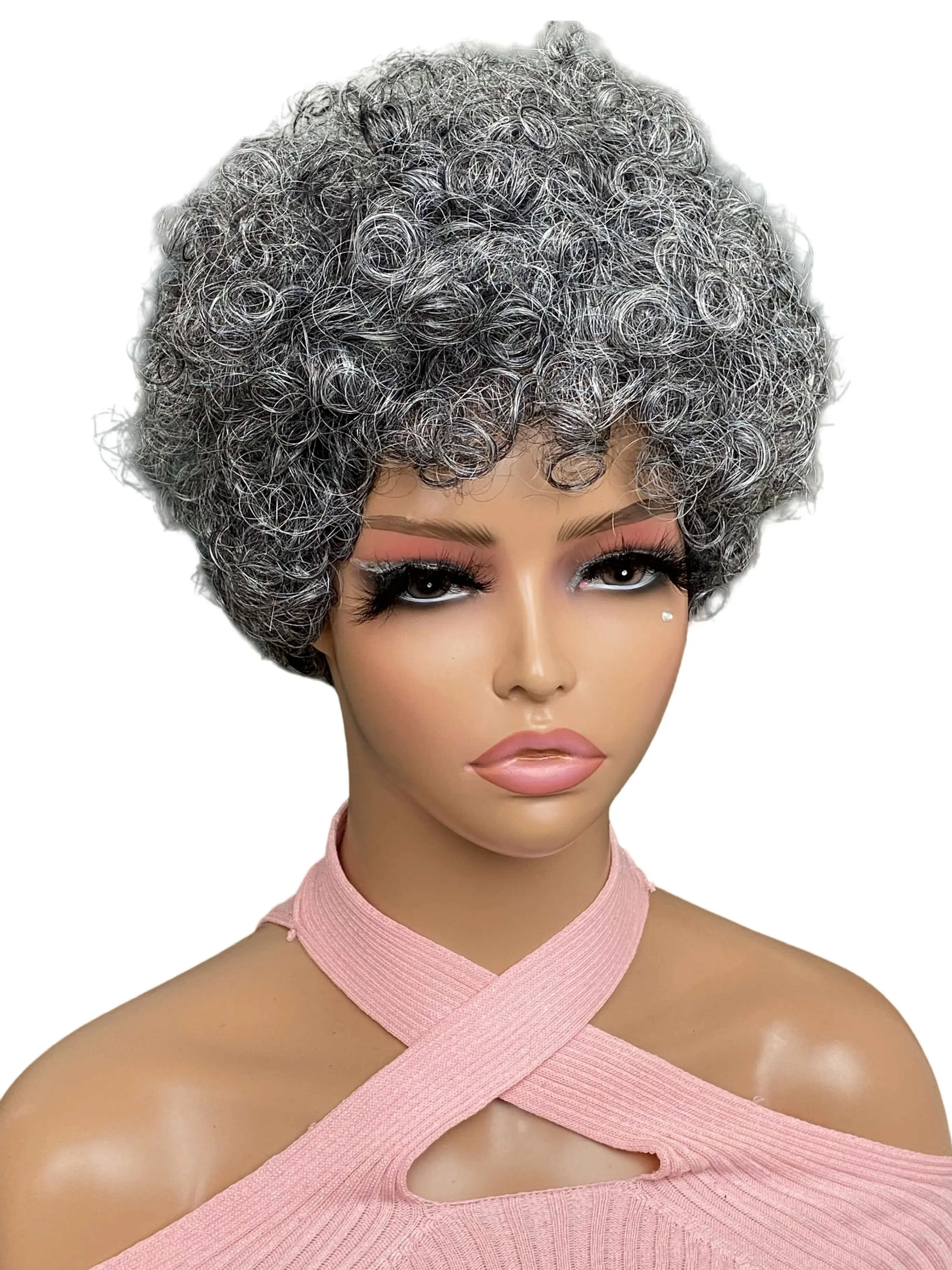 Short Synthetic Kinky Curly Wig Short Blonde Curly Hair Wigs Synthetic Wigs For Black Women Short Curly Afro Wigs For Women