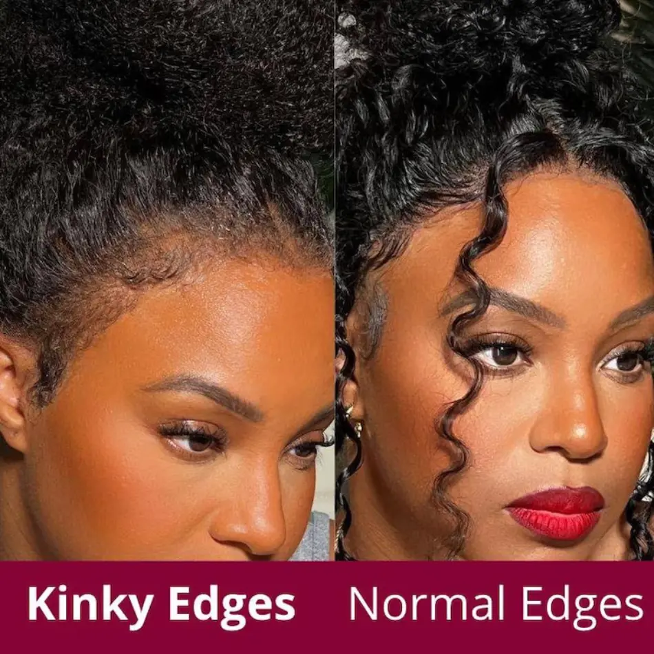 Unice Hair Bye Bye Knots Wig 7x5 Invisible Knots Pre-Cut Lace 4C Kinky Yaki Edges Straight Put On And Go Glueless Wig Human Hair