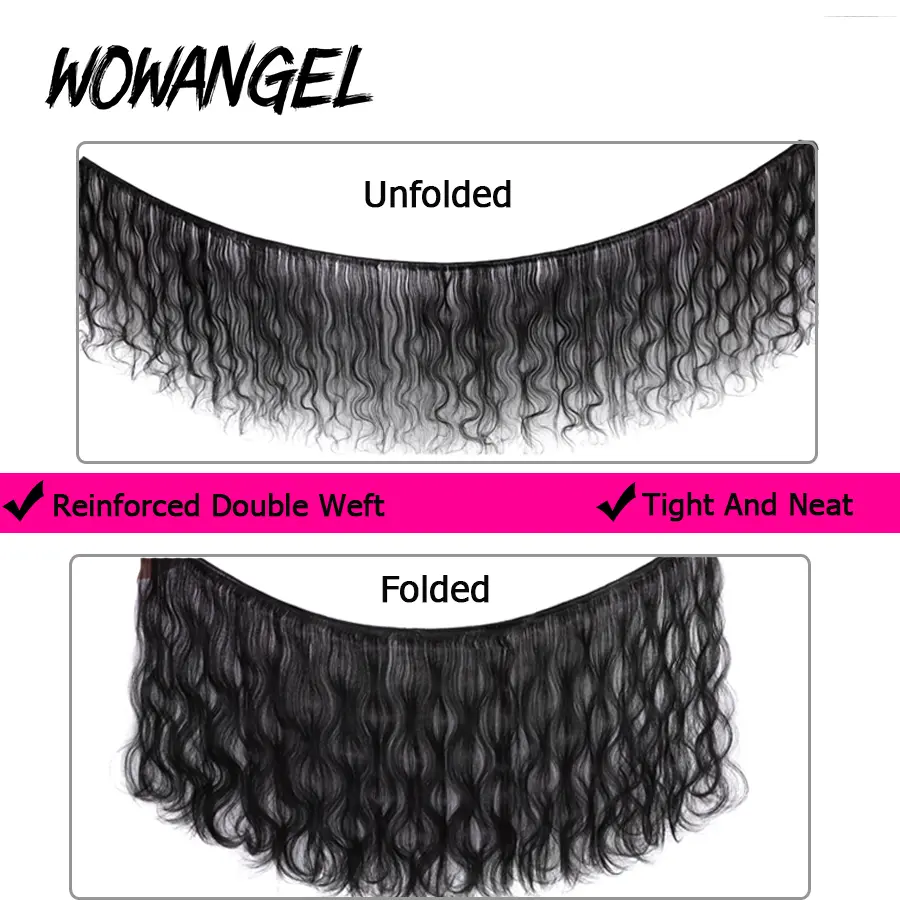 Wow Angel 28 30 inch Body Wave Human Hair Bundles 1/3/4 pieces 10A Brazilian Remy Hair Extensions Single Bundle Virgin Hair