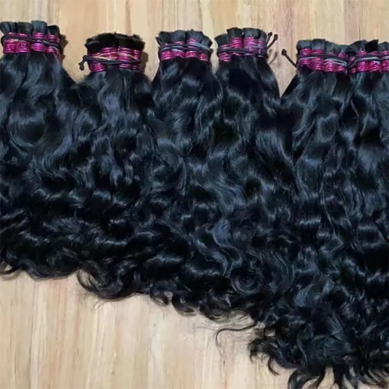 Maxhair No Weft 100% Human Braiding Hair Bulk Vietnamese Remy Straight Bundles 50g 100g Natural Braiding Hair Extensions
