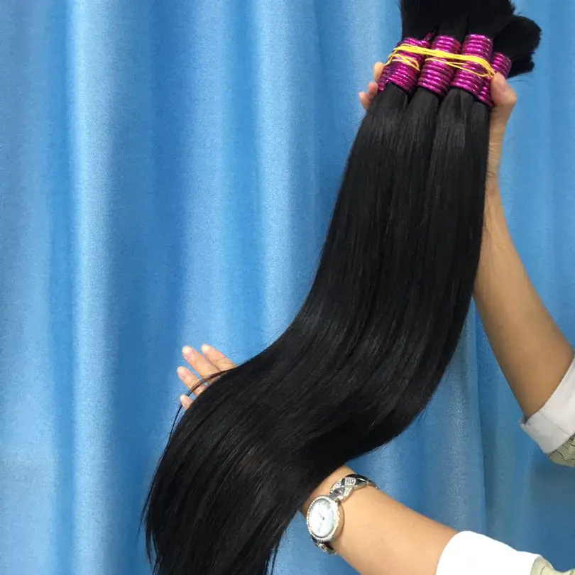 100% Raw Human Virgin Hair Unprocessed Cuticle Aligned Hair Straight Bundles Hair Bulk Extensions 18-30inches Cabelo Humano