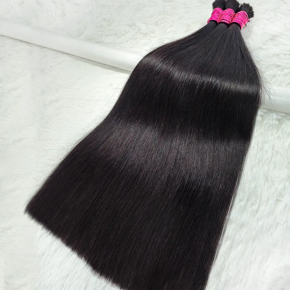 100% Raw Human Virgin Hair Unprocessed Cuticle Aligned Hair Straight Bundles Hair Bulk Extensions 18-30inches Cabelo Humano
