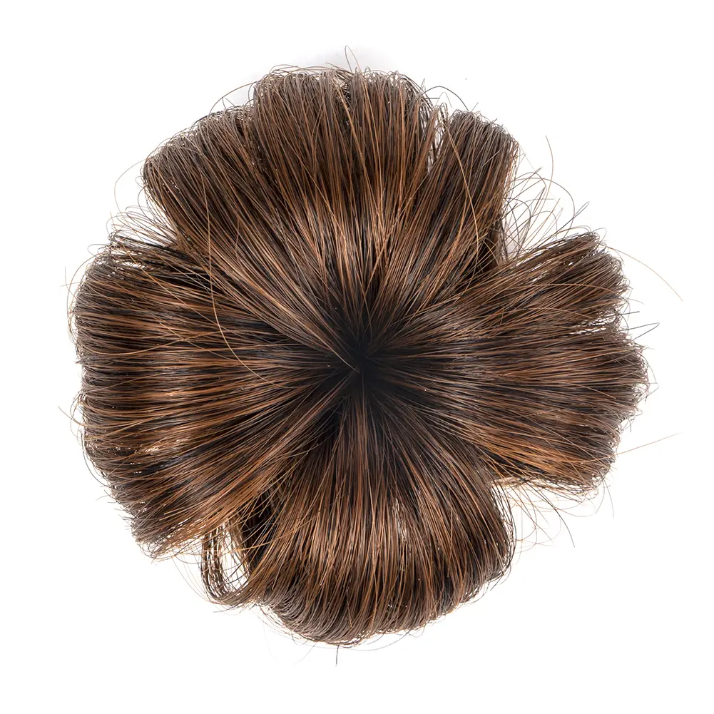 Synthetic Grabbing Meatballs Hair Bag Female Children Girl Chicken Feather Shuttlecock Head Natural Fluffy Wig Hair Accessories