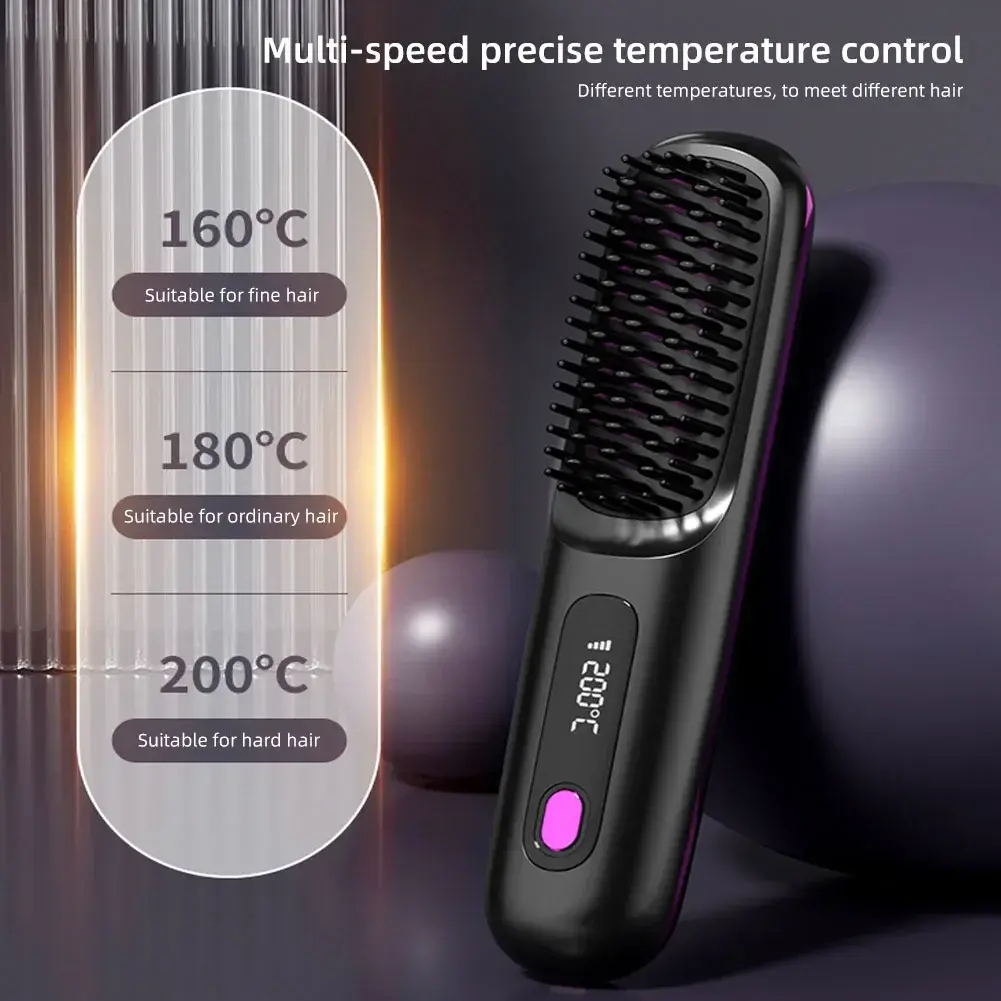Portable Hair Care Straight Comb USB Rechargeable Negative Ion Dry And Wet Use Straight Comb Boat Ship Parts And Accessories