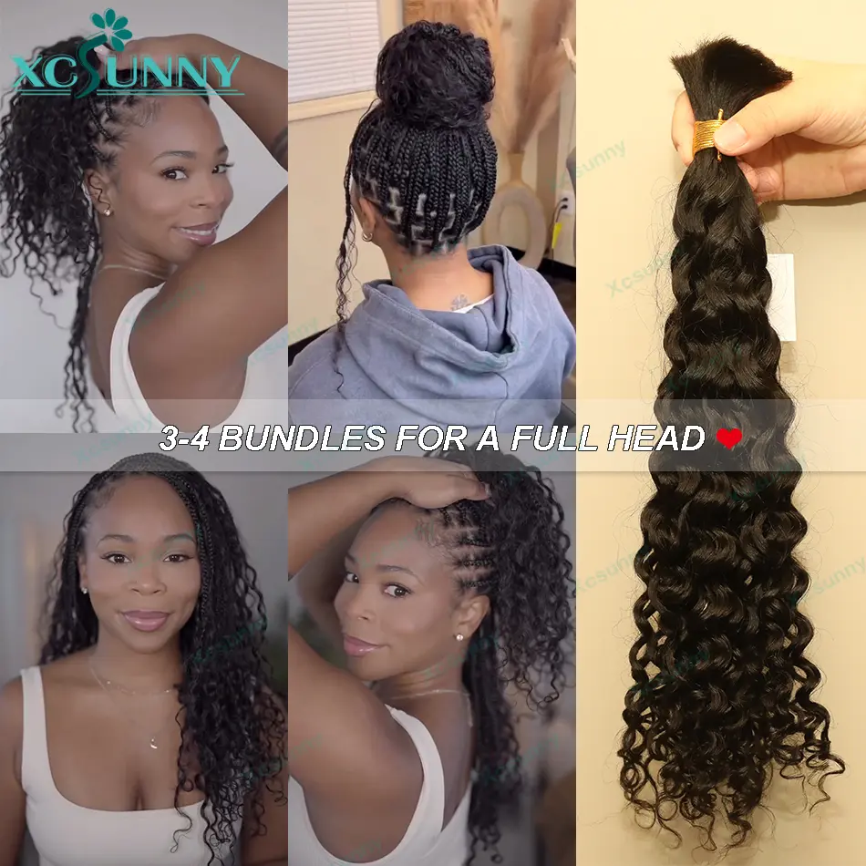 Bulk Human Hair For Braiding Color 30 Blonde Mix Curly No Weft Double Drawn Wholesale Burmese Boho Braids Human Hair Extensions