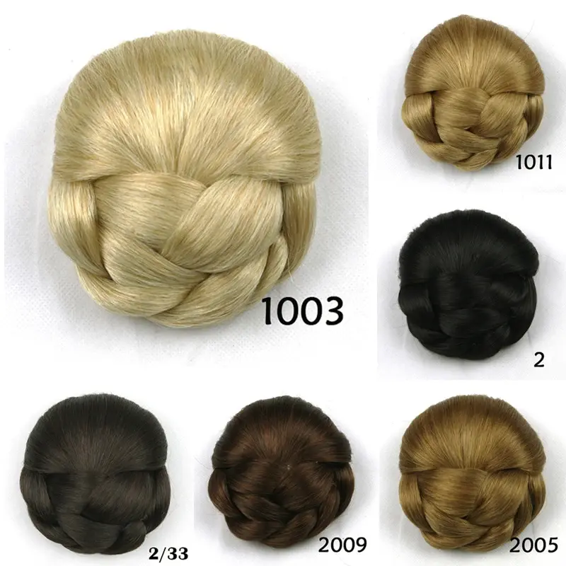 Synthetic Hair Bun Extensions Messy Curly Elastic Hair Scrunchies Hairpieces Synthetic Chignon Donut Updo Hair Pieces for Women