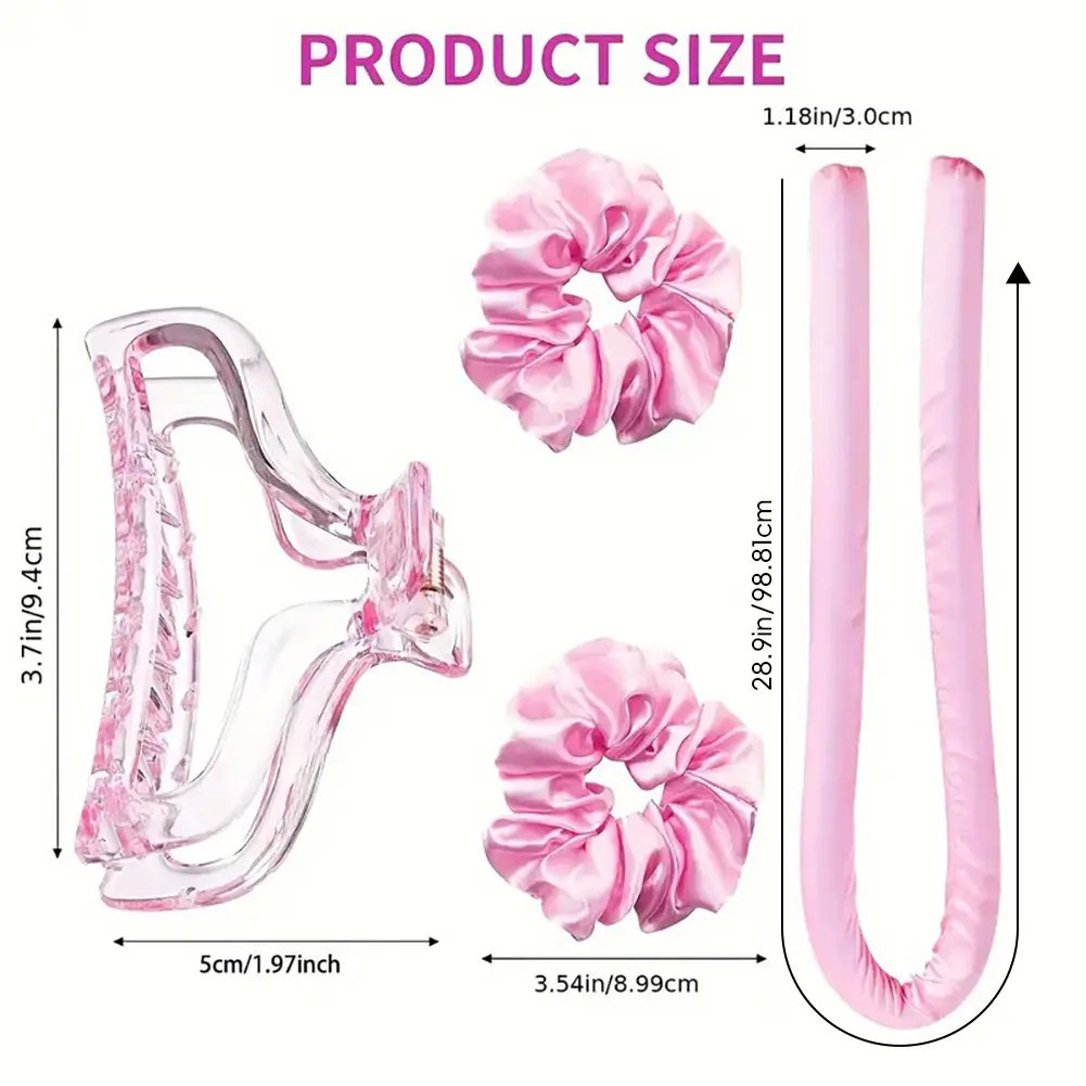 Heatless Curling Rod Headband No Heat Silk Curls Ribbon Hair Rollers Sleeping Soft Headband Lazy Hair Curlers Hair Styling Tools