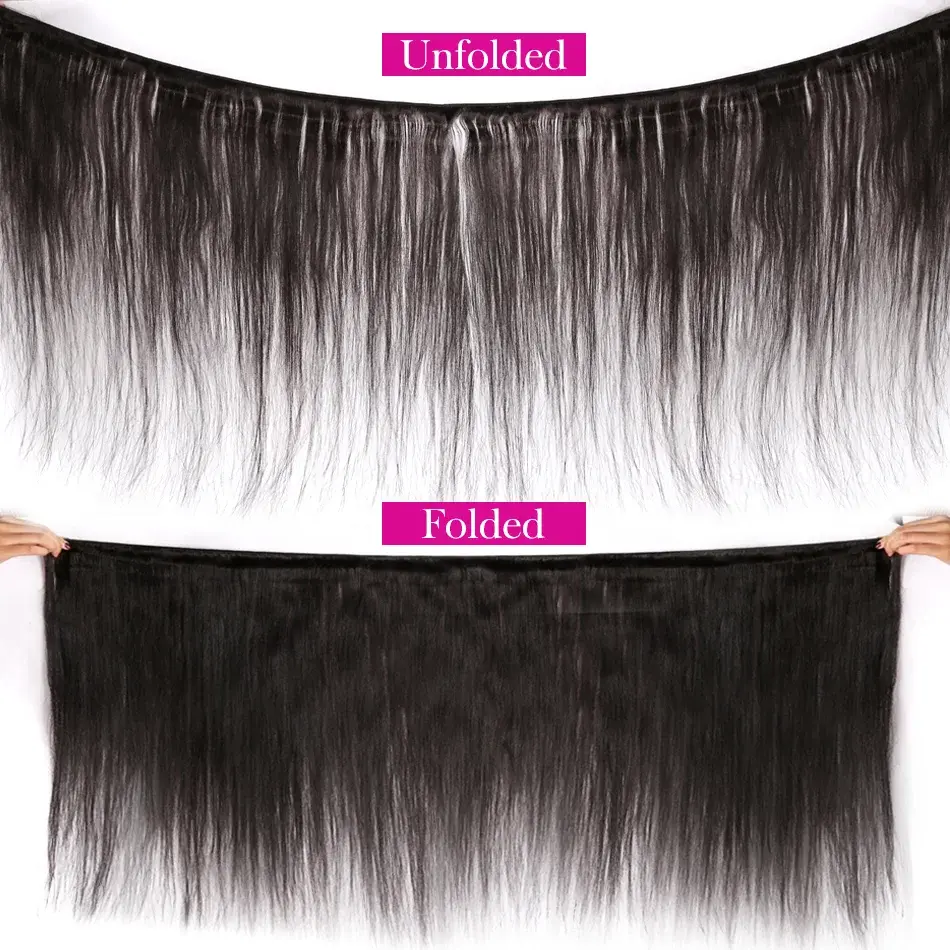 Brazilian Straight Bundles 100% Human Hair 1/2/3/4 Raw Hair Bundles Remy Hair Extension Double Weft Hair Weaving For Black Women