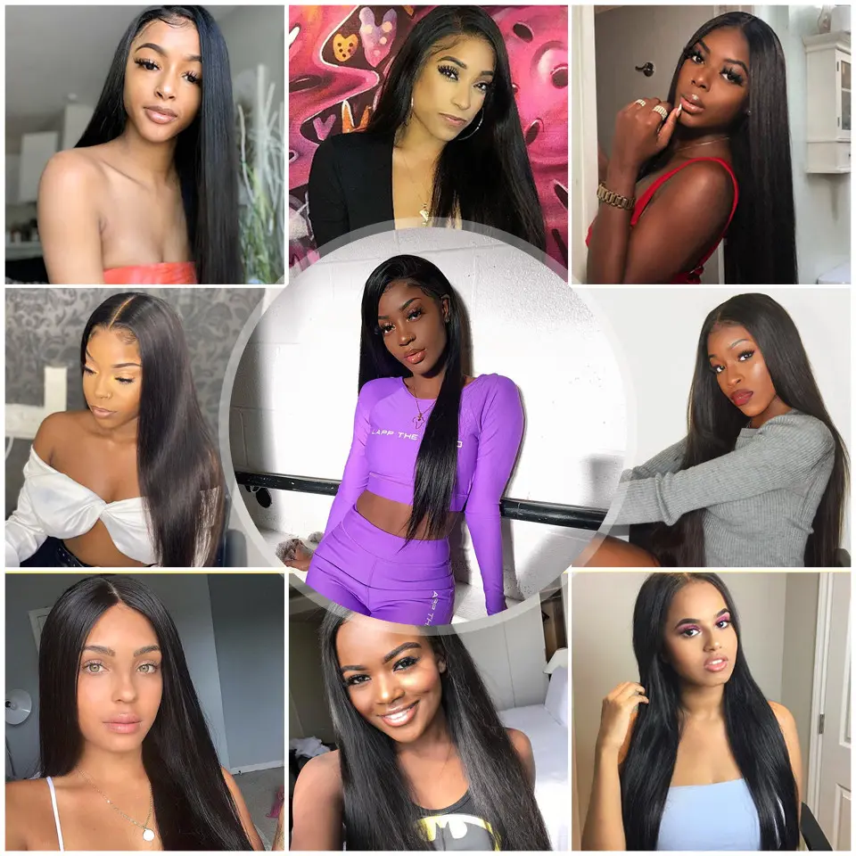 Brazilian Straight Bundles 100% Human Hair 1/2/3/4 Raw Hair Bundles Remy Hair Extension Double Weft Hair Weaving For Black Women