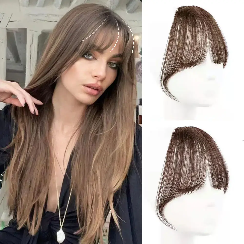 Bangs Wig Piece Lightweight Air Bangs Wig Piece Female Forehead Wig Piece Synthetic Fake Air Bangs Hair Styling Tools