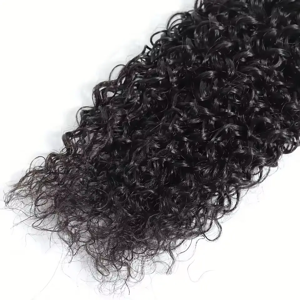 Jerry Curly Bundles Brazilian Remy Human Hair Bundles 1/3/4 Pcs Kinky Curly Human Hair Weaving Extensions Natural Black Color