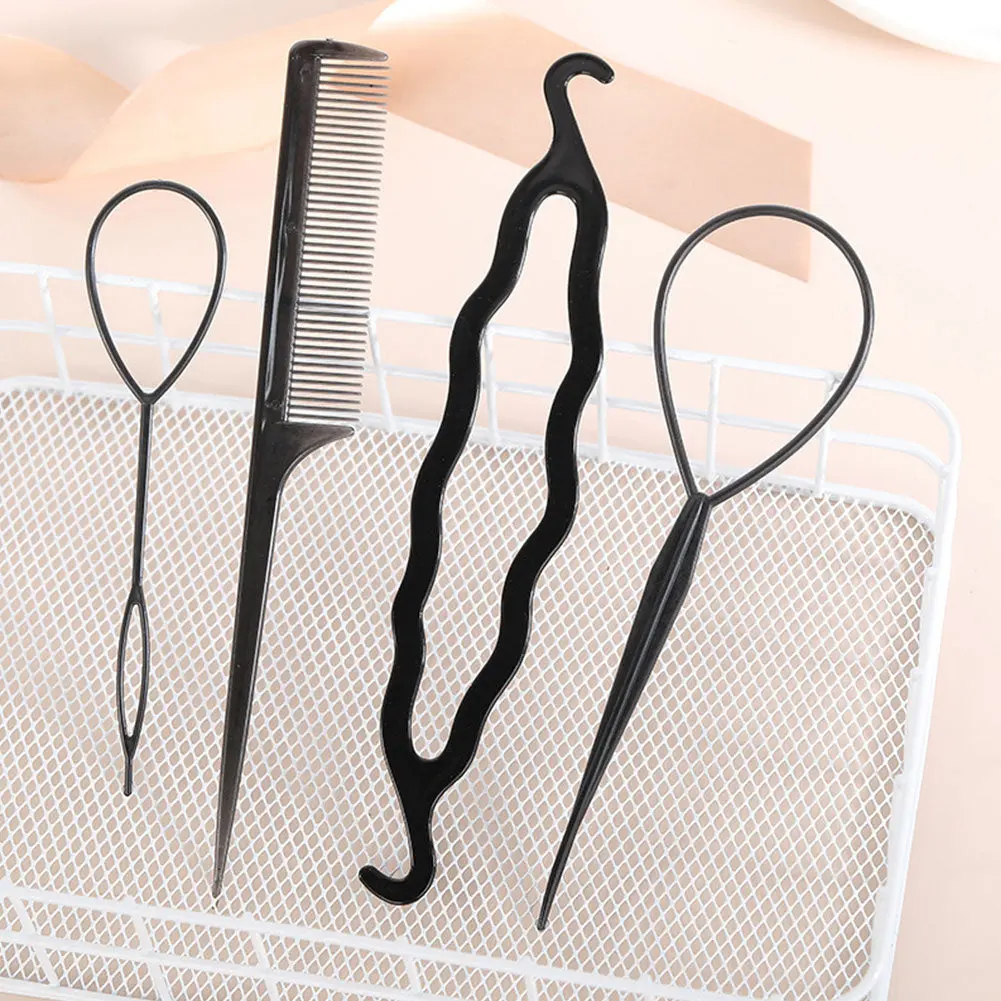 1Set Magic Hair Styling Tools Set DIY Braiding Braider Accessories Hairpin Twist Bun Barrettes Clips For Women Hairdressing
