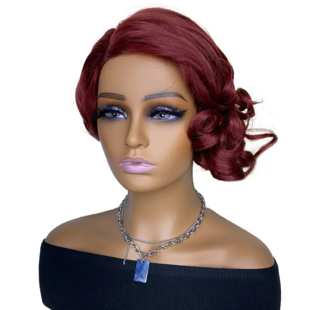Synthetic Hair Short bob Wigs for Black Women Afro Curly Bob Hair Wigs for Women Natural Bob Wig