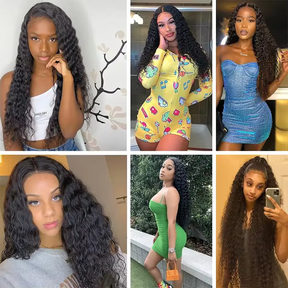 30Inch Deep Wave 1 3 4 Bundles Deal Malaysian Hair Weave Bundles 100% Virgin Human Depp Water Curly Bundles Extensions Tissage