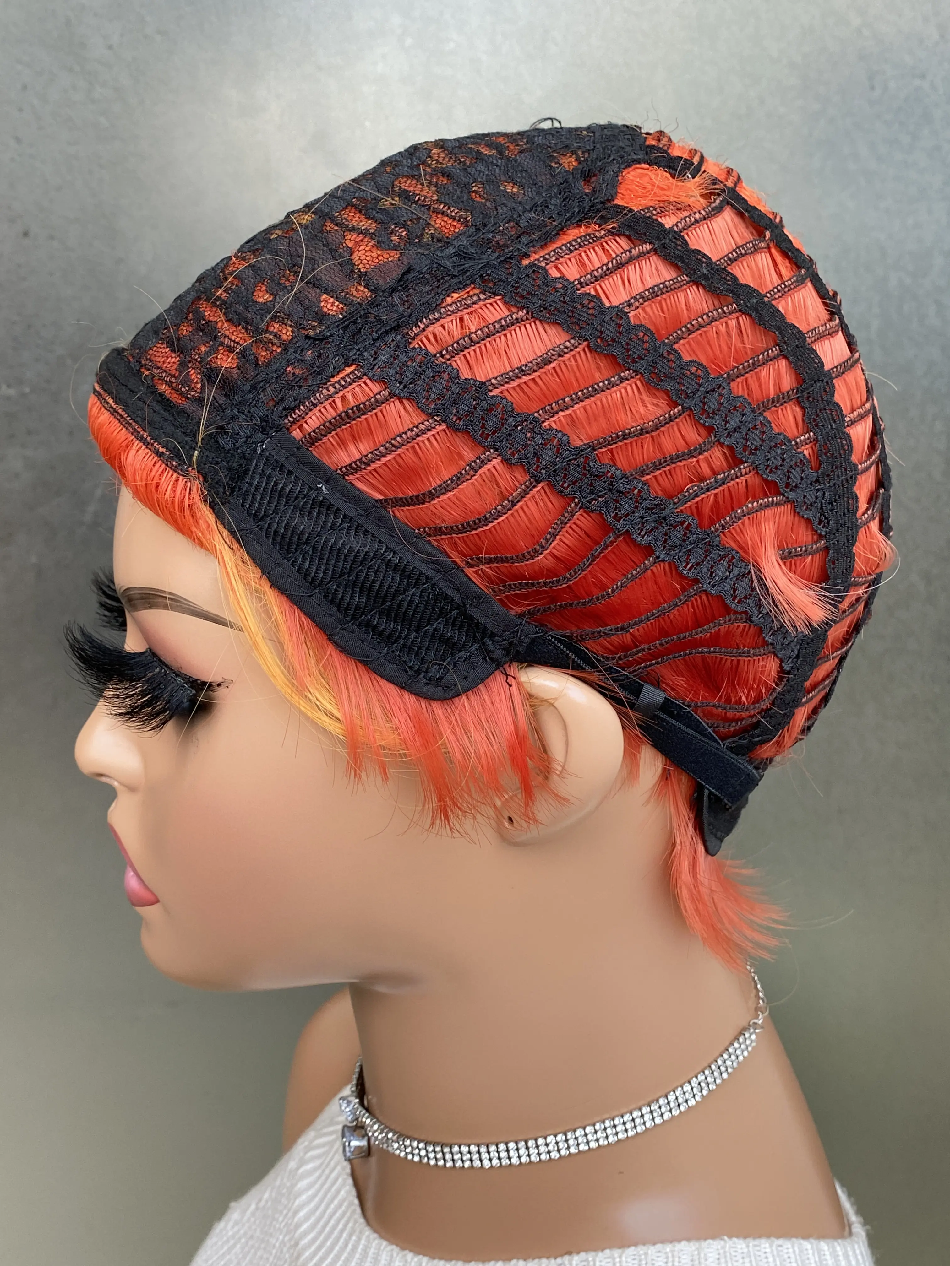 Short Synthetic Wigs for Black Women Red Hair Wig with Wavy Bangs Short Wine Red Wigs for Women Fake Hair Cospaly ﻿
