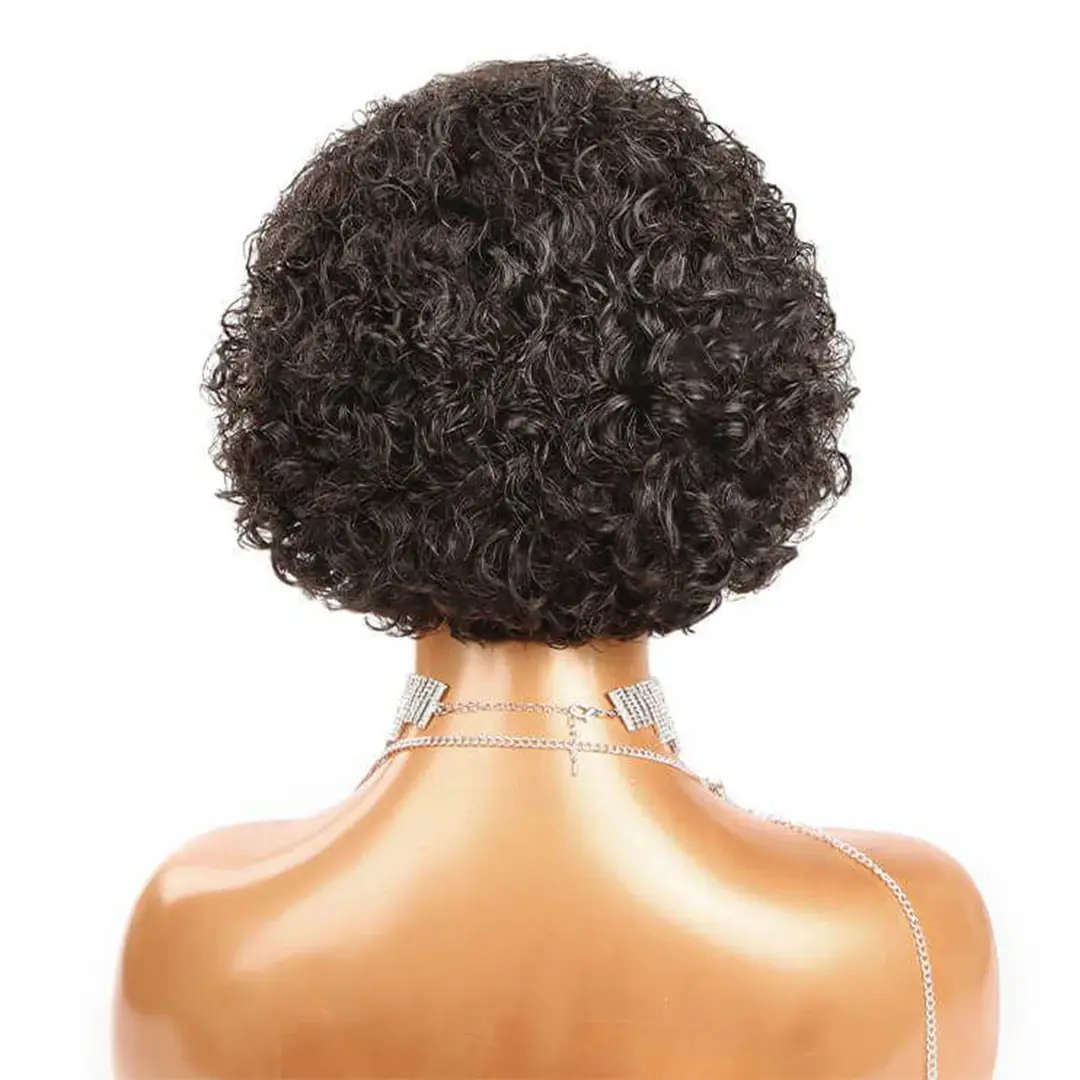 Short Bob Wig Pixie Cut Wig Curly Human Hair Wigs For Women Cheap 13x1 T Part Transparent Deep Wave Lace Wig Preplucked Hairline