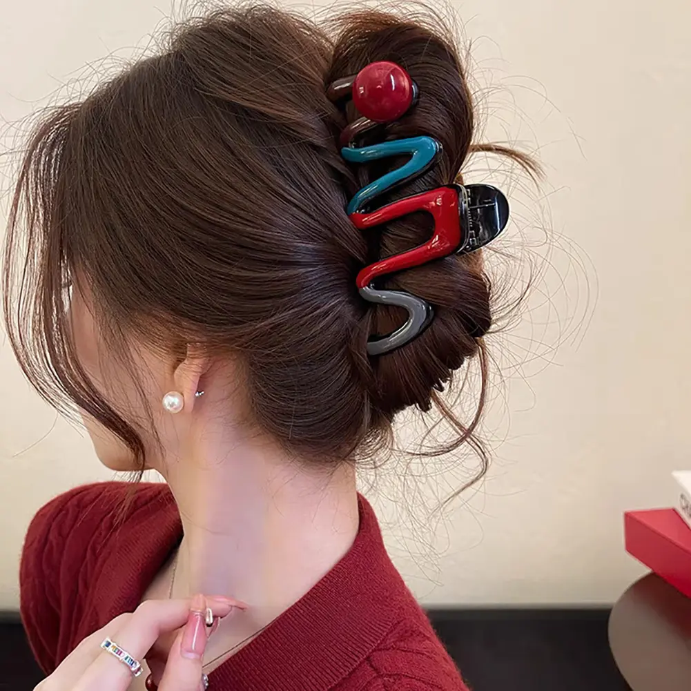 Elegant Jelly Color Bow Hair Claw For Women Girls Sweet Hair Ornament Back Headband Hair Clips Hairpin Fashion Hair Accessories