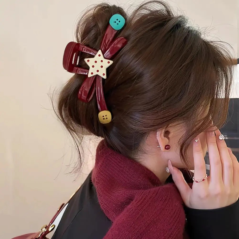 Elegant Jelly Color Bow Hair Claw For Women Girls Sweet Hair Ornament Back Headband Hair Clips Hairpin Fashion Hair Accessories