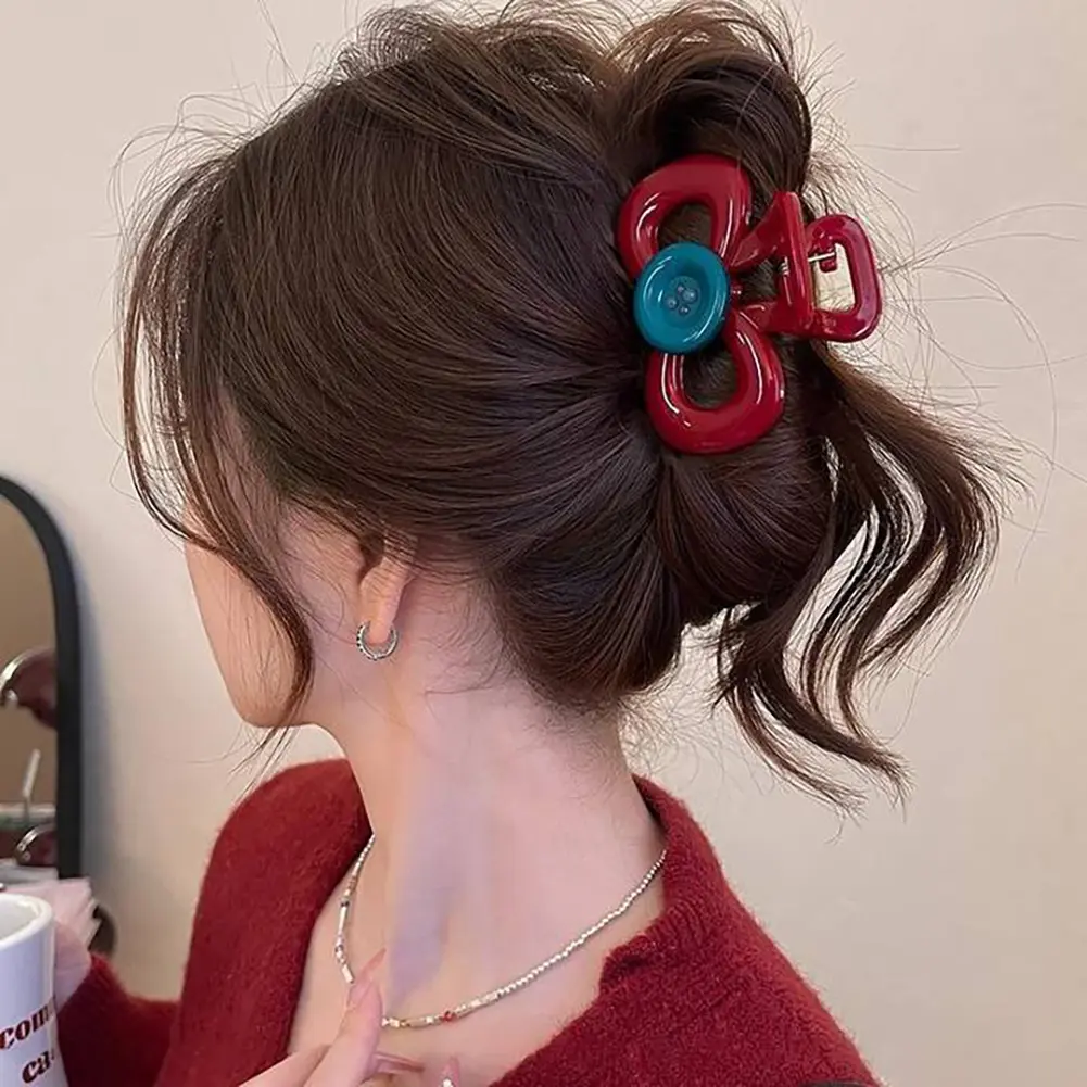 Elegant Jelly Color Bow Hair Claw For Women Girls Sweet Hair Ornament Back Headband Hair Clips Hairpin Fashion Hair Accessories