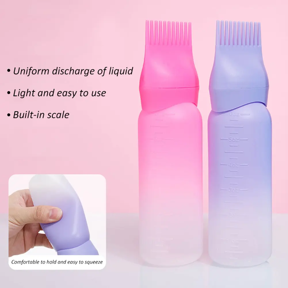 1Pc Colorful Hair Roots Massage Medicine Comb Hair for Hair Growth Serum Oil Nourish Portable Scalp Applicator Liquid Comb