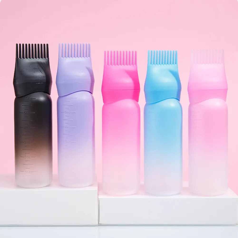 1Pc Colorful Hair Roots Massage Medicine Comb Hair for Hair Growth Serum Oil Nourish Portable Scalp Applicator Liquid Comb