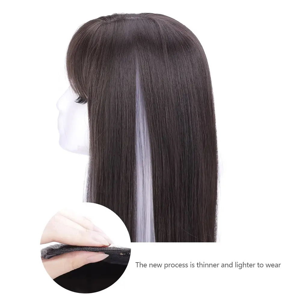 60cm Hair Extension Clip In Hairpiece Long Straight Hanging Ear Wig Synthetic Extensions Accessories Hairpin Natural Seamless