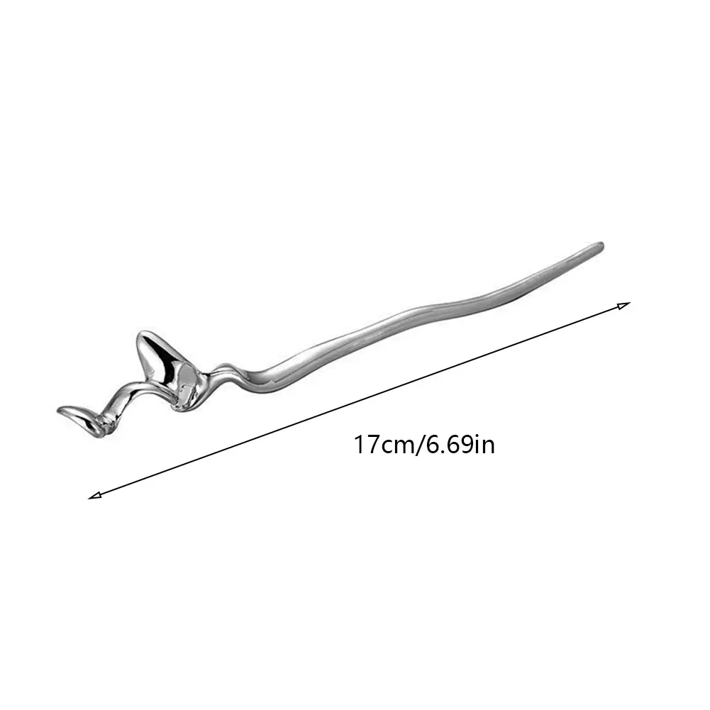Simple Alloy Hair Sticks Forks Flower Headpieces Handmade Chopstick Headdresses Pendant Jewelry for Women Girls Hair Bun Maker