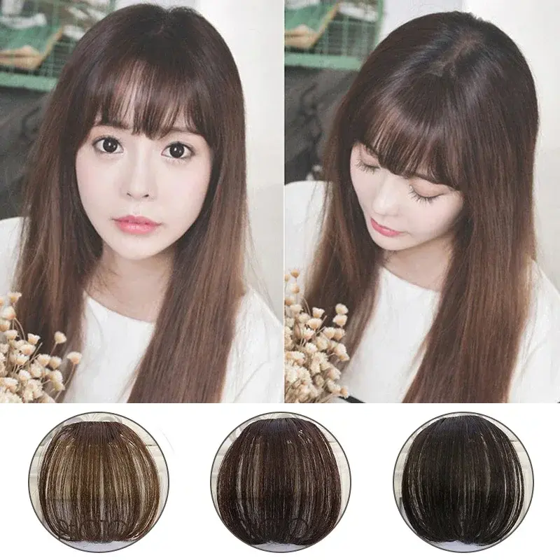 Asian Style Air Bangs Wig Clip Hairstyle Tool Hair Clip Extension Synthetic Hair False Tassel Wig Women's Hair Clip Bangs
