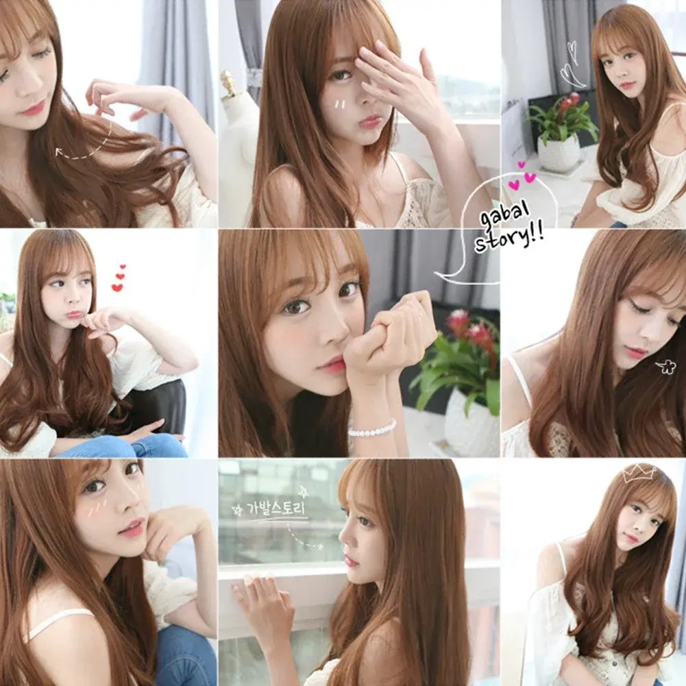 Asian Style Air Bangs Wig Clip Hairstyle Tool Hair Clip Extension Synthetic Hair False Tassel Wig Women's Hair Clip Bangs