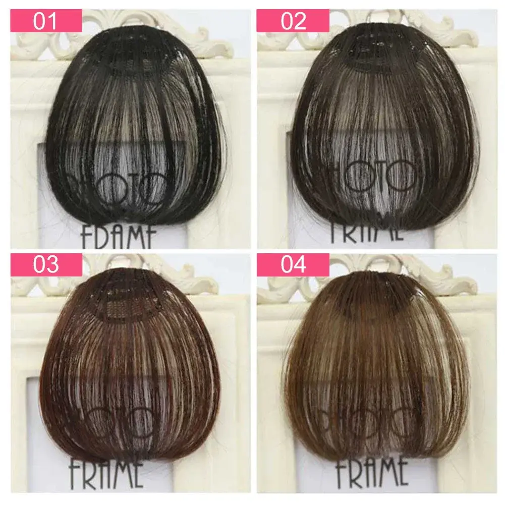 Asian Style Air Bangs Wig Clip Hairstyle Tool Hair Clip Extension Synthetic Hair False Tassel Wig Women's Hair Clip Bangs