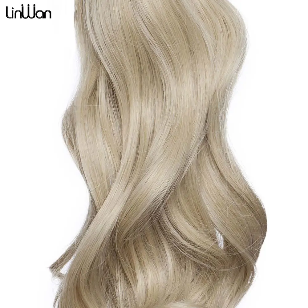 20Inch Curly Wavy Ponytail Hair Extensions Synthetic Claw Claw Clip On Ponytail Hairpieces For White Women Brown Black Red Color