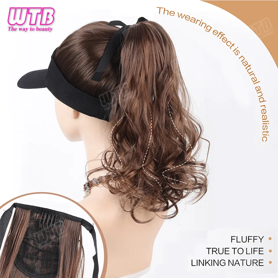 Synthetic Curly Ponytail Extensions With Ties Natural Looking Synthetic Hair Extensions For Women Girls