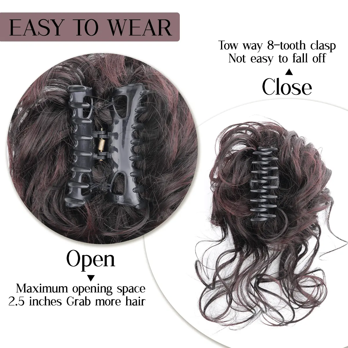 Synthetic Claw Chignon Women Messy Curly Fluffy Hair Bun Clip In Ponytail Hair Extensions Natural False Hairpieces For Women