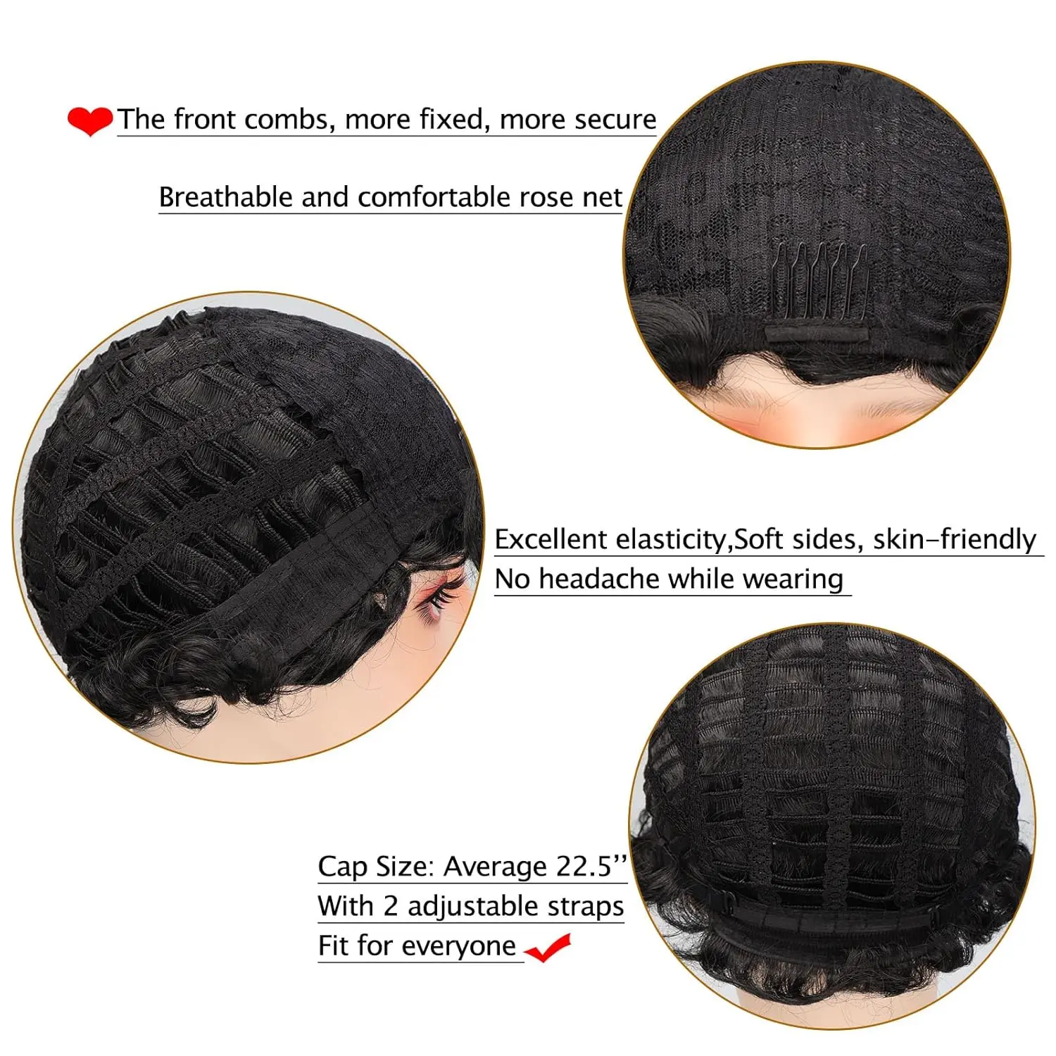 Short Curly Black Cute Synthetic Nuna Wig Real Retro African Afro Hair For Black Women Curly Short Female Wig Natural Looking