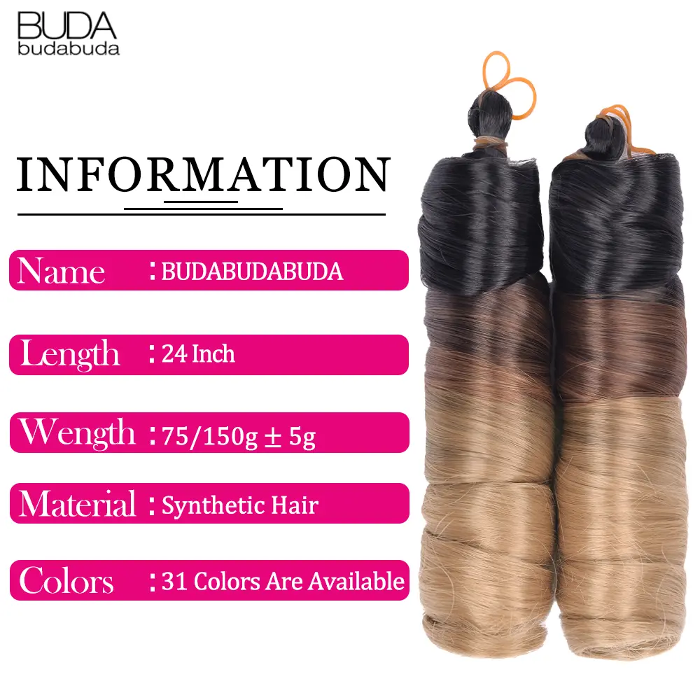 Loose Wave Braiding Hair Synthetic Spiral Curls Crochet Hair Extensions Pre Stretched French Curls Ombre Braids Hair For Women