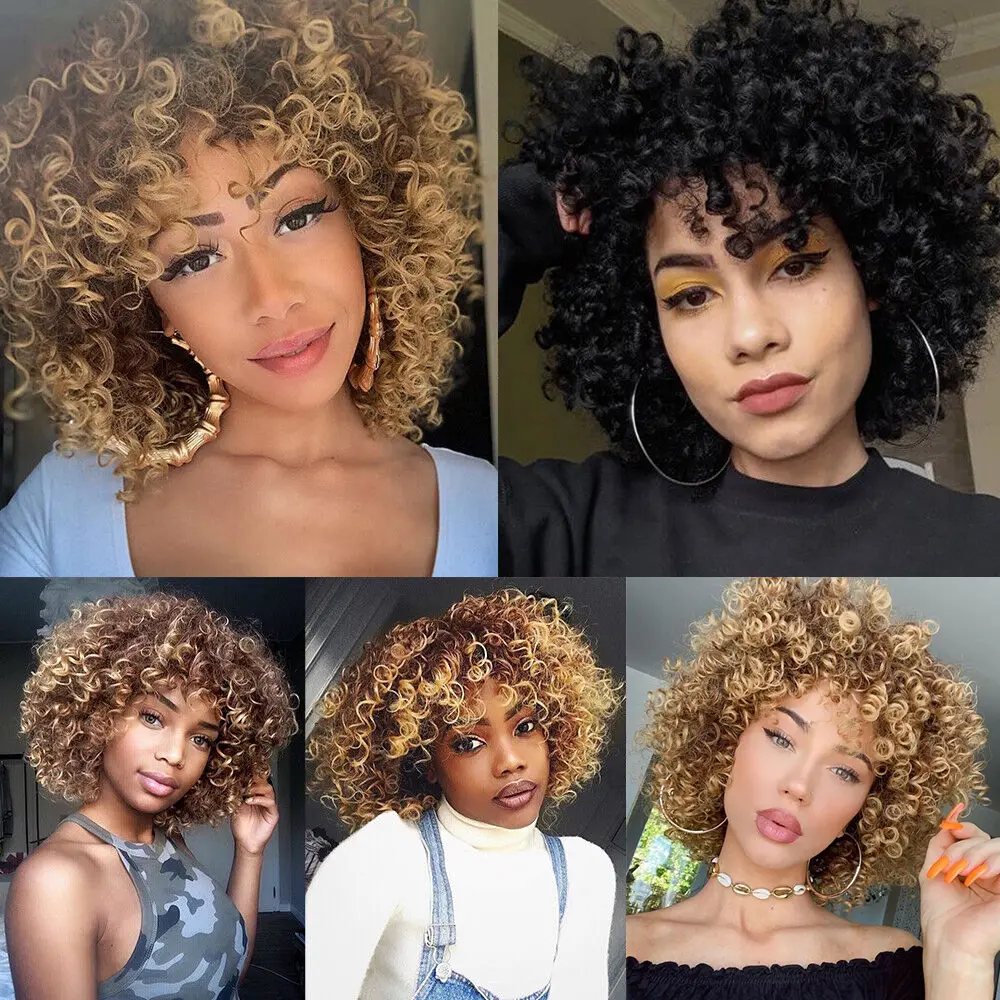 Synthetic Short Afro Kinky Curly Hair Toppers Hair Pieces Wigs for Black Women With Thinning Hair Topper Increase Hair Volume