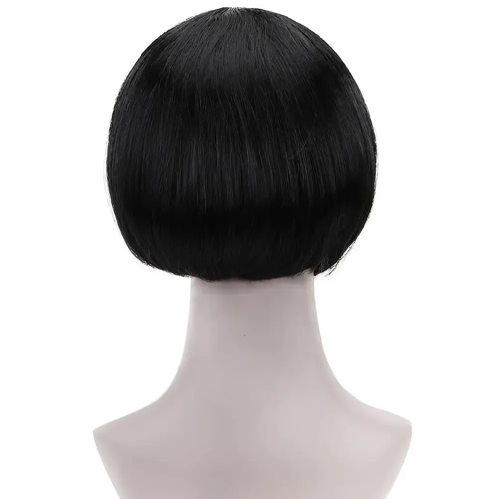 10"Bob Synthetic Wig With Bangs For Black Women Blonde Pink Red Black Short Natural Hair Bob Wig Cosplay Women's Wigs With Bangs