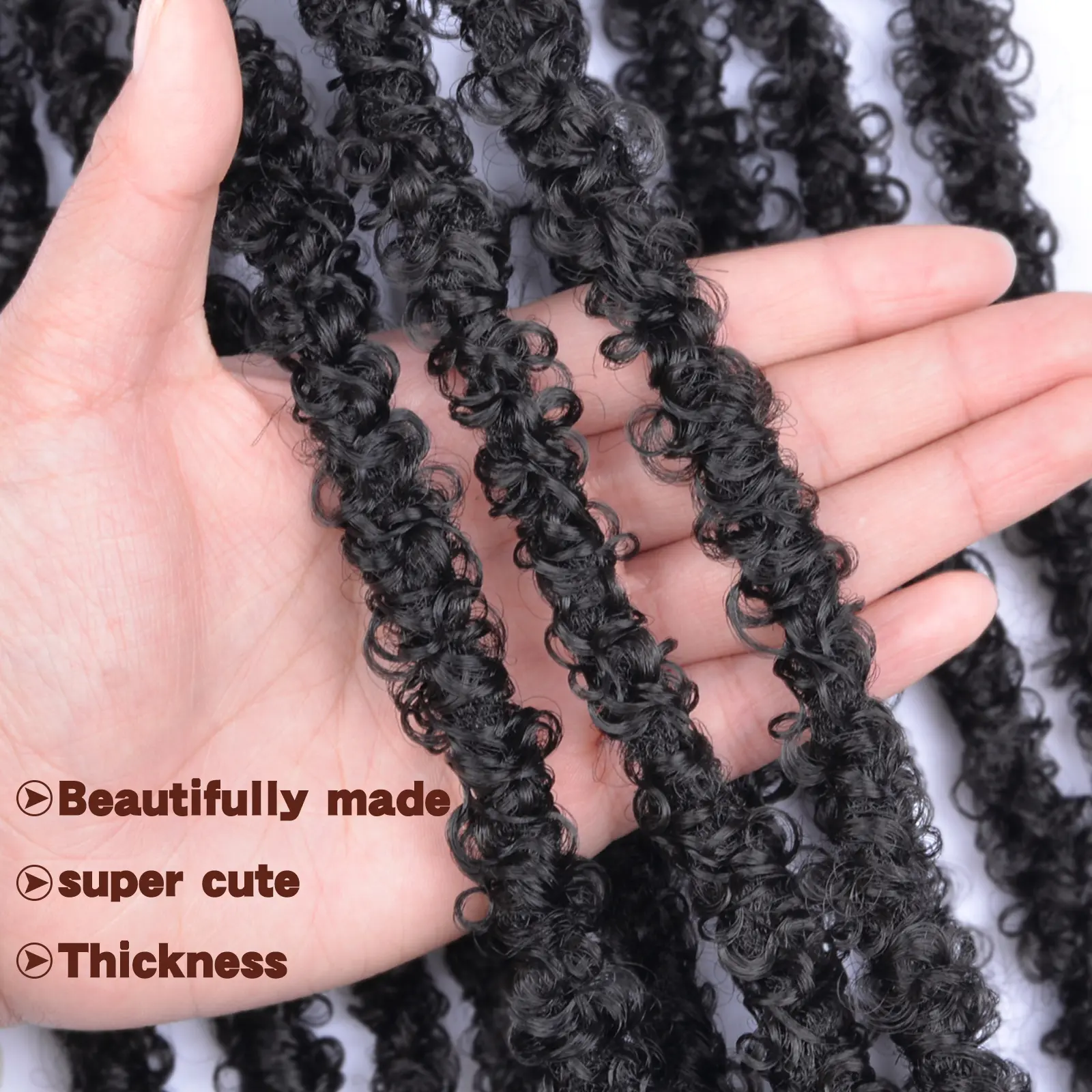 Wholesale Synthetic Butterfly Fausse Locks Crochet Braids Hair Faux Butterfly Locs Braids Extensions For Women