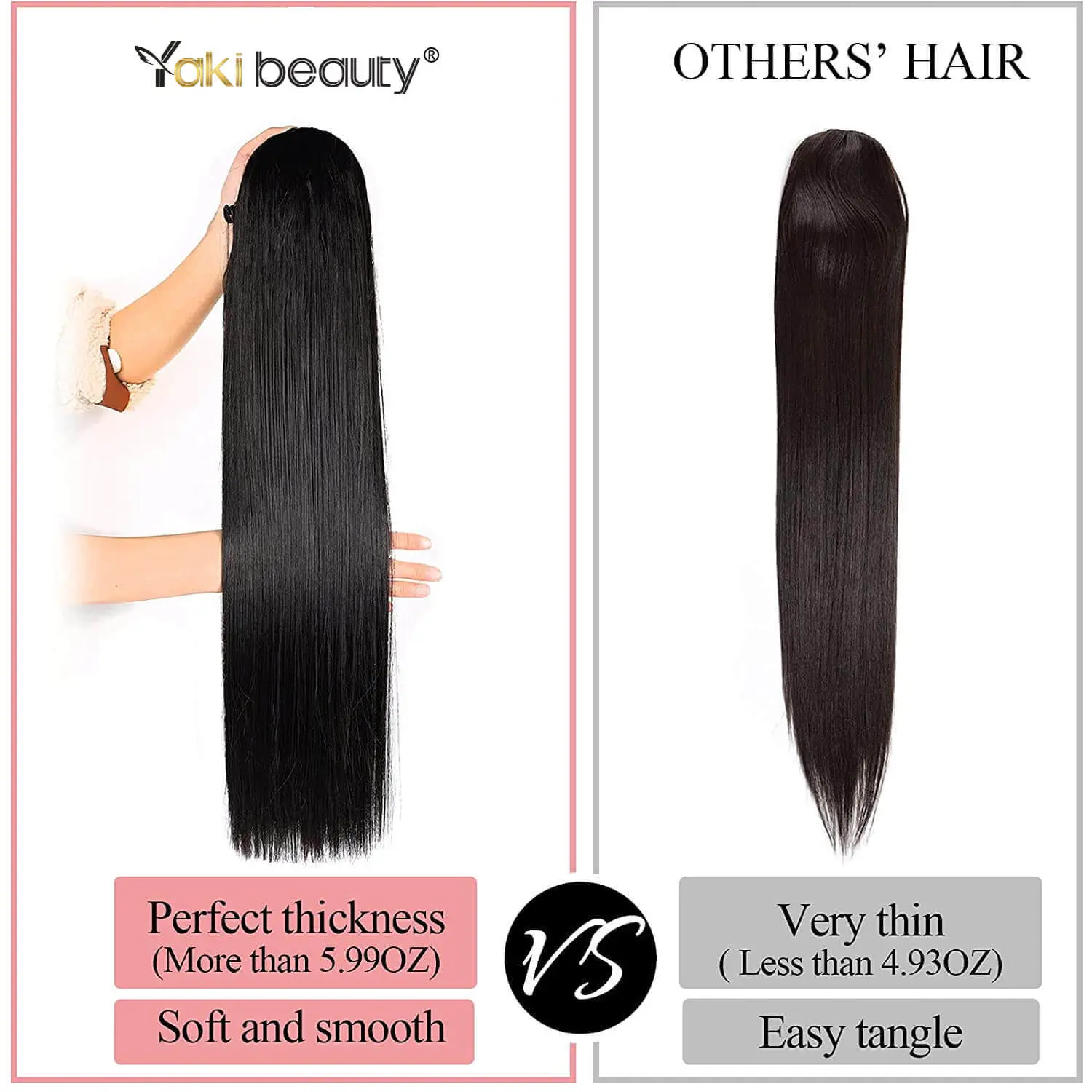 Synthetic Long Straight Ponytail Drawstring Pony Tail 32inch Clip In Hair Extensions for Women Organic Heat Resistant Fake Hair